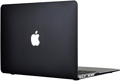 Preisvergleich Produktbild Topideal Hartschalenhülle, MacBook Air, weich anzufassen, sehr robust, gummierte Matte Oberfläche, 33,8 cm (13,3 Zoll),Modell A1369 / A1466, Schwarz