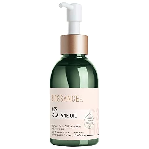 BIOSSANCE 100% Squalane Oil - Sustainable, Vegan Face Oil & Body Oil - Hydrating, Fast-Absorbing Moisturizer - Ideal for Oily Skin, Face, Hair - Organic Sugarcane-Derived Squalane, 3.3 ounces Cover