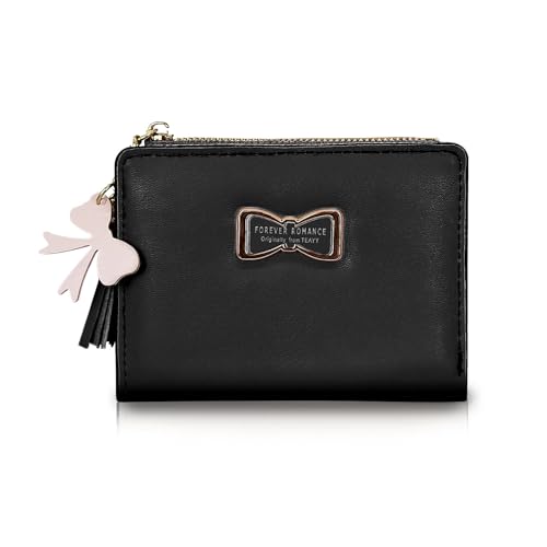 Women's Wallets, PU Leather Credit Card Holder Small Wallet for Women, Bifold Wallet with Zipper Cute Wallet for Travelling, Walking, Dating, Shopping