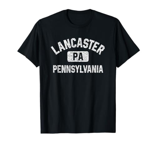 Lancaster PA Gym Style White Print T-Shirt