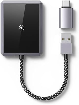 2 in 1 Wireless CarPlay & Android Auto Wireless Adapter | 2025 Upgraded Carplay Wireless Adapter | Plug-and-Play | Low Latency | for Apple iPhone iOS 10+ & Android 10+