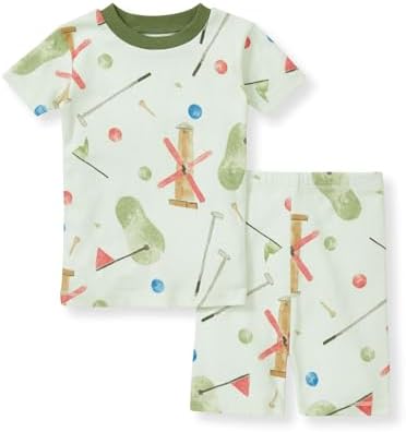 Burt’s Bees Baby Baby Boys’ Pajamas, Tee and Pant 2-Piece Pj Set, 100% Organic Cotton