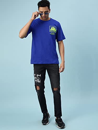 Image of Veirdo Pure Cotton Slim Fit Ankle Length Mid Rise Denim Jeans for Men