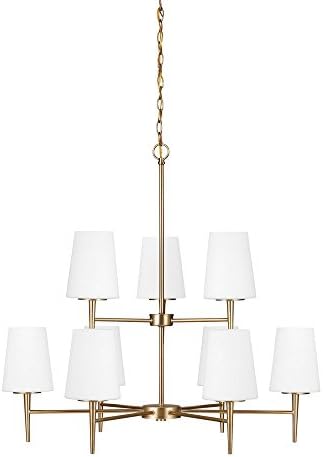 Sea Gull Lighting 3140409-848 Driscoll Nine Light Chandelier, Satin Bronze