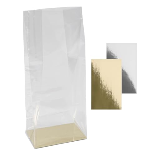 Ideen mit Herz Blockbodenbeutel | transparent | elegante...