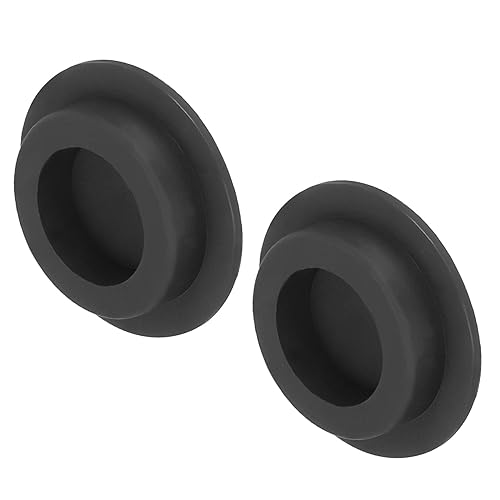 Image of UXCELL High Temp Silicone T-Shaped Rubber Stopper Hole Plugs - 30mm Dia, Pack of 2 (OD 40mm) - Black, Waterproof, Sealing - For Powder Coating & Plating