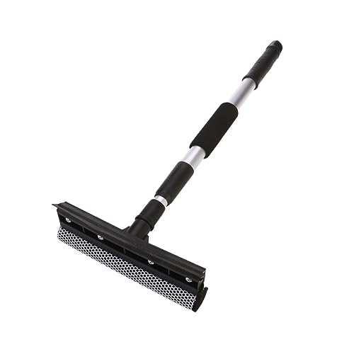 Beavorty Telescopic Car Window Cleaner Dual Head Squeegee Mop Auto Glass Car Wash Squeegee Natural Rubber Non-Scratch