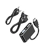 YROHGKPN Adaptador VGA portátil 1080P con 3 5 mm Plug and Play para múltiples sistemas y adaptador portátil para aulas electrónicas