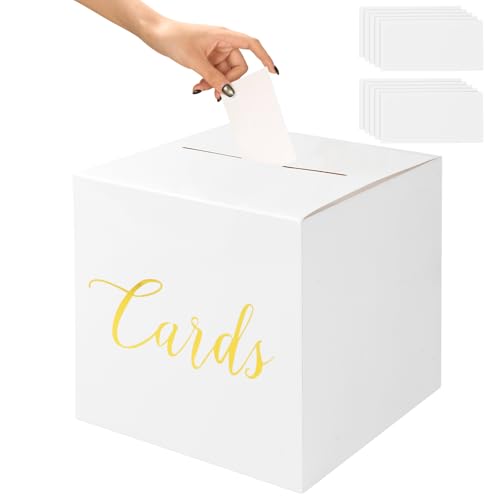 Caixa de presente, cartões de casamento caixa de dinheiro, felicitações brancas, 22 x 22 cm felicitações, para receções, aniversários, graduações, festas de noiva ou bebé