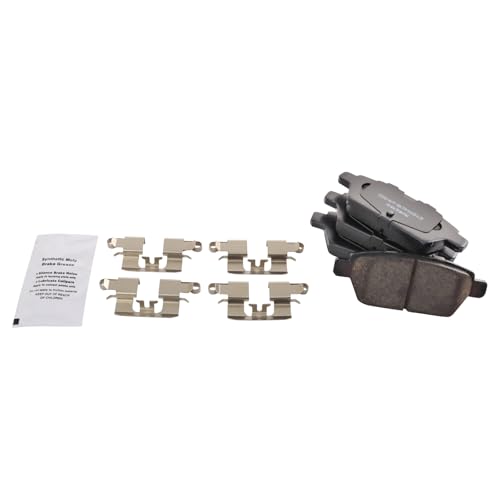 Image of TRQ Rear Ceramic Brake Pad and Rotor Set | For 2006-2012 Ford Fusion 2007-2012 Lincoln MKZ 2006 Lincoln Zephyr 2006-2013 Mazda 6 2006-2011 Mercury Milan