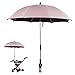 Ombrelle poussette universelle Anti UV 50+, Ombrelle poussette bébé confort, Parapluie poussette universelle avec pince réglable et bras réglable, Parasol bébé confort pour extérieur plage jardin en p