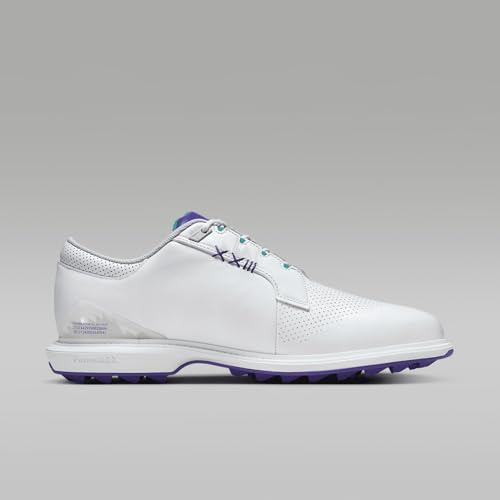 Image of Jordan ADG 5 Golf Shoes (Wide) (FQ7874-100, White /Emerald Rise /Grape Ice)