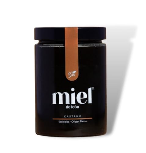 Miel pura de Abeja. Miel de Castaño Bio 800 gr - Mieles de Abeja 100% Natural. Producto Artesano de Cosecha Propia. Sabor Amaderado - Aroma Intenso. Origen: El Bierzo.