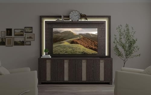 Parker House Ascent 90 in. TV Console with Hutch and Back Panel