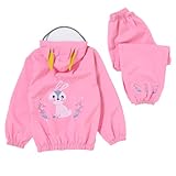 レインコート キッズ 上下セット 可愛いレインウェア 女の子 男の子 雨具 子供合羽 かっぱ レインスーツ 防水 防風 夜間反射 収納袋 ツバ付き 通学 遠足 キャンプ アウトドア ピンク XXLサイズ