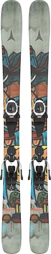 Atomic Bent Jr Junior Downhill Alpine Skis w/ L 6 GW Bindings (Multicolor, 110cm)