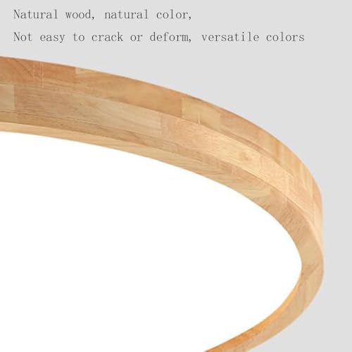Plafonnier LED en bois à économie d'énergie avec télécommande - 5
