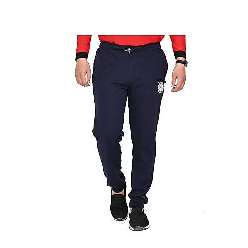 Men's Cotton Mid Rise Lowers/Track Pants/Sports Wear/Regular Wear/Available In 5 Attractive Colors (2XL, Navy Blue)