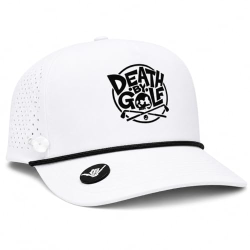 Image of BRIMZ Golf Performance Hat - Tee Holder & Magnetic Brim - Breathable Sweat & Water Resistant Golfing Snapback Cap
