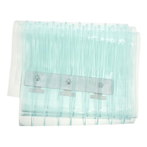 SWETRACE Kit de Cortina de Tiras para Puerta Congelador de PVC 1,9 Mm Grosor, 18 Cm Ancho X 1,7 M Alto, Azul Franjas, Resistente al Agua y Viento para Uso Comercial en Almacenes y Garajes