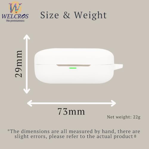 Image of WELCROS Soft Silicone Case Cover Compatible for Realme Buds Air 7 | 7 Pro (White, Combo)