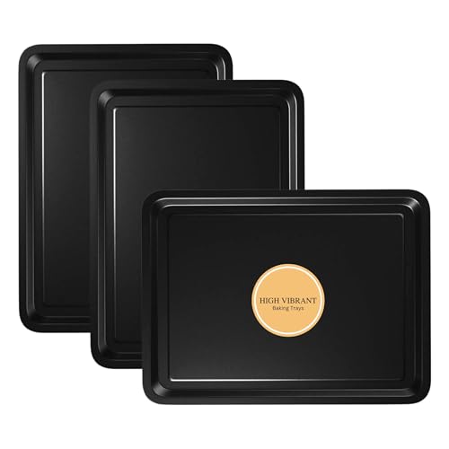 Paquete de 3 bandejas antiadherentes Essentials para horno, 32 x 23 x 1,5 cm, F35