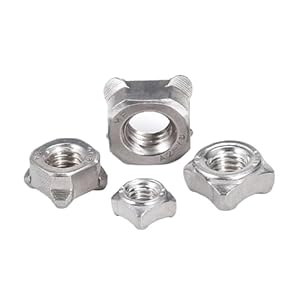 WUPNGS 5PCS Quadratische Schweißmuttern Edelstahl