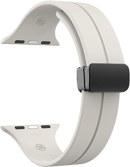 Image of Soft Silicone Sport Band Compatible with Apple Watch Ultra 49mm 45mm 44mm 42mm Magnetic Clasp Adjustable Strap For iWatch Series 10 9 8 7 6 5 4 3 2 1 SE Ultra 2nd gen (Only Strap, No Watch)