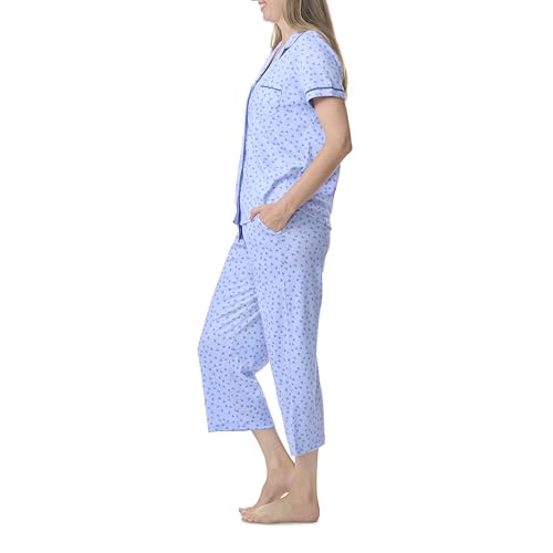 Image of Karen Neuburger Women's Short Sleeve Girlfriend Capri Pajama Set