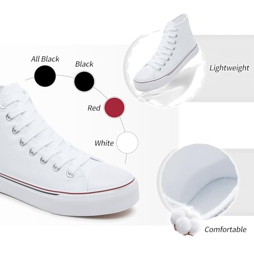 Image of yageyan Womens High Top Canvas Sneakers Lace up Fashion Shoes for Women Casual Classic