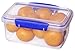 Sistema KLIP IT Rectangular Collection Food Storage Container, 33.8 oz./1 L, Clear/Blue