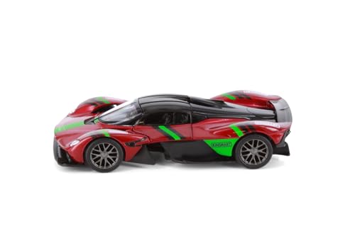 Modelo a escala 1:36 Aston Martin Valkyrie Rojo miniatura 3
