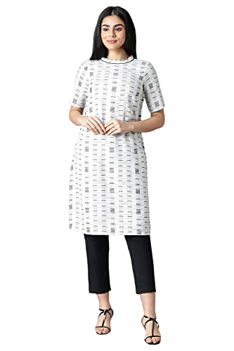 Image of Aurelia Women's Cotton Regular Fit Casual Kurta