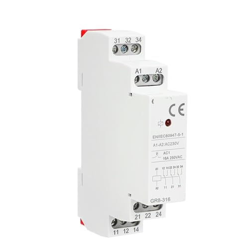 Relais intermédiaire GR8 AC110V 230V auxiliaire 8A SPDT électronique 1 pièces
