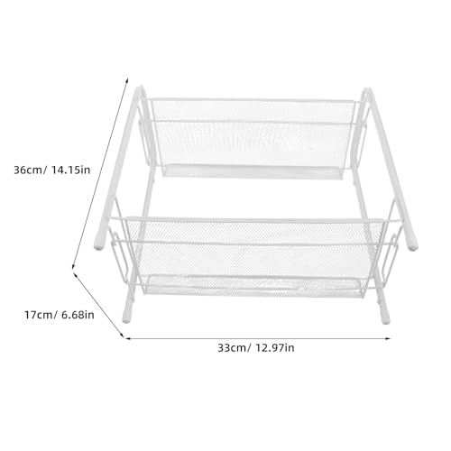 Organisateur de coin café double couche blanc pour libérer votre plan de travail - 4