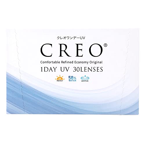 CREO クレオワンデーUVモイスト 30枚 1箱 （1日使い捨て コンタクトレンズ ）【BC】8.7 【PRW】-3.00