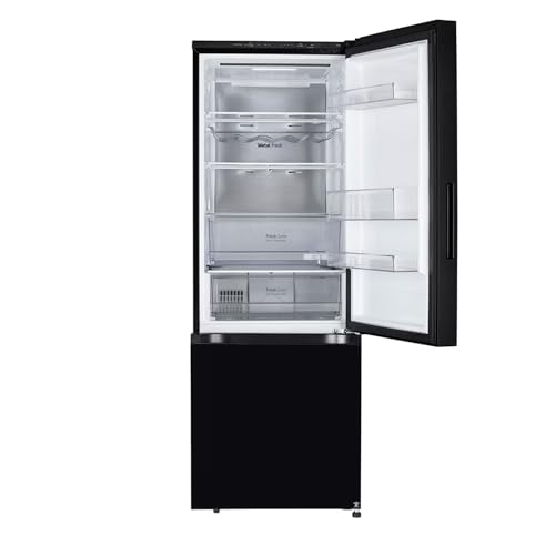 Image of LG 340L 3 Star Bottom Freezer Refrigerator (GL-B382EBMX, 2025 Model, Door Cooling +, AI ThinQ, Wi-Fi Convertible, Metal Fresh, Black Mirror)