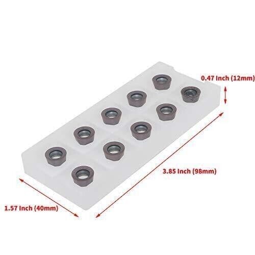 Portaherramientas de torneado de carburo CNC SRAPR1616H10 16×100mm con 10 insertos RPMT10T3MO miniatura 4