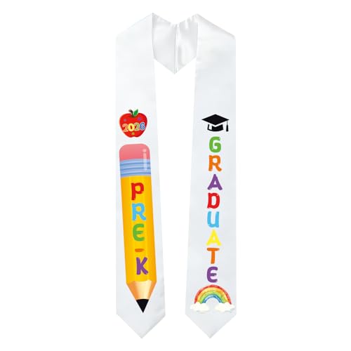 PRE-K Graduation Sash PRE K Preschool Graduation Decorations 2026 Preschool PRE K Grad Stole for PRE-K Grad Party Supplies Favor Photo Decor