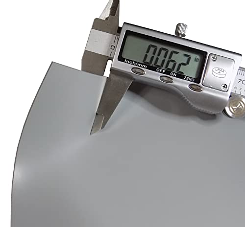 Image of Exactly Rubber - Commercial Grade Silicone Sheet, 60A Durometer Silicone Mat, -80 to 450F Temperature Resistant Rubber Mat, Rubber Sheet with 350% Elongation, Made in The USA, 1 /16 x 18 inch x 36 inch, Grey