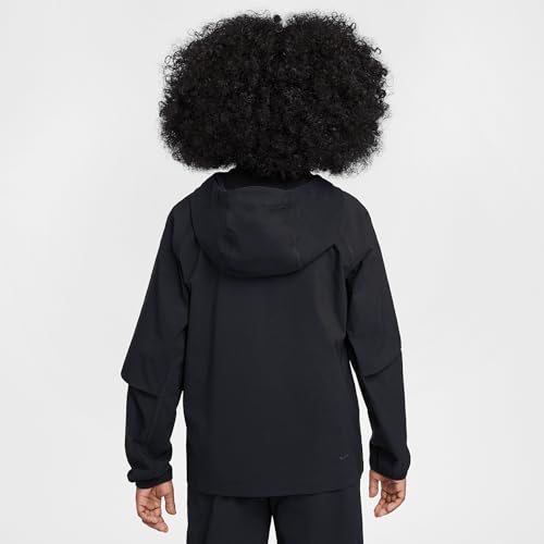 Nike Tech Big Kids' (Boys') Woven Jacket (HQ8911-010, Black/Black/Black)2