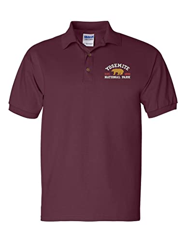 ALLNTRENDS Yosemite National Park Men's Polo T Shirt Embroidered U.S. National Park Service Shirt