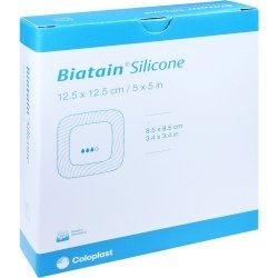 Biatain Silicone Schaumverband 10 x 10 cm – 10 Stück Verpackung Vorderseite