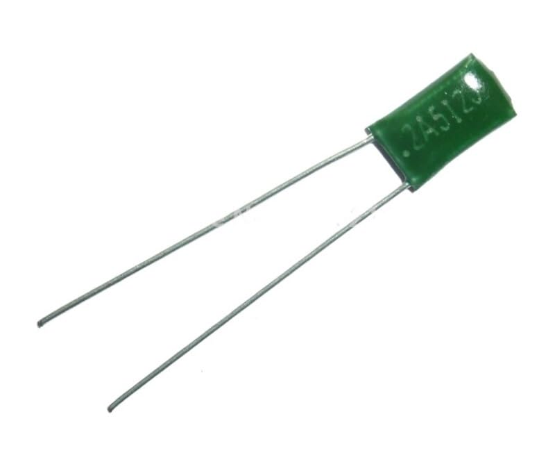 Condensador de película Mylar 5100pF 100V para reparaciones electrónicas de precisión 100 uds