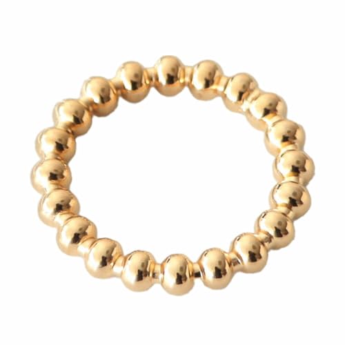 【mico.lor】 ステンレス リング (300) ボール4mm 指輪 サージカル 316L 金属アレルギー対応 レディース メンズ (金色, 16号)
