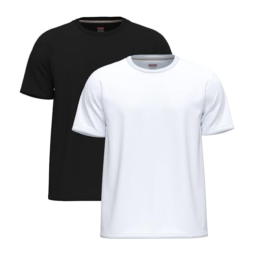 SoftSpun - 2 Pack t Shirts for Men UK Clothing | Pre-Shrunk Crew Neck T-Shirt Pack 100% Cotton Durable Thick Material | Anti-Pill tee Shirts Multipack Standard Fit Men’s Tshirts