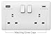 2 Gang 13amp Double Switched Socket USB C and A Charging, UK Plug Wall Outlet Pack of 2 USBW4AC 2 Gang 13amp Double Switched Socket USB C and A Charging, UK Plug Wall Outlet Pack of 2 USBW4AC