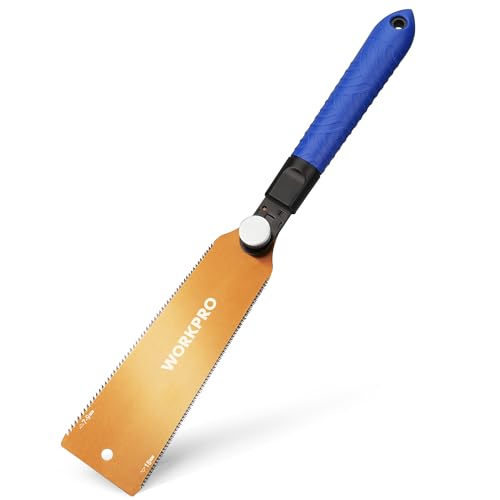 WORKPRO 8 Inch Japanese Pull Saw, Double-Edged Hand Saw for Wood Cutting with 7-9&18 TPI, SK5 Flexible Blade Flush Cut Saw with Non-Slip TPR Handle, Perfect Woodworking Tool Gift