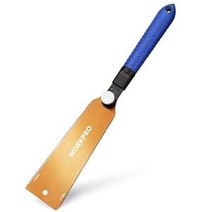 WORKPRO 8 Inch Japanese Pull Saw, Double-Edged Hand Saw for Wood Cutting with 7-9&18 TPI, SK5 Flexible Blade, Non-Slip Beech Handle for Woodworking
