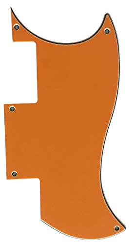 ギターピックガード Fits Epiphone SG Special Style 3層構造 ギター保護 保護フィルム付き (3プライオレンジ)